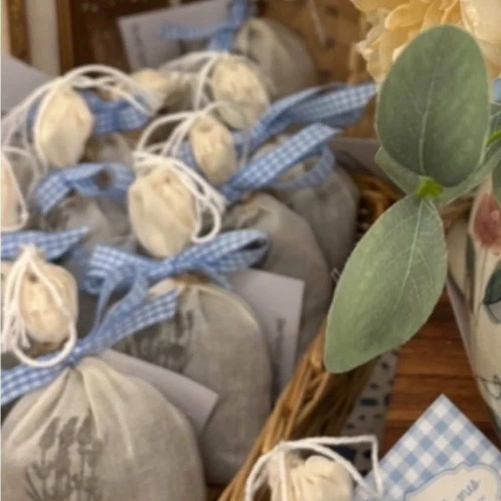 Bath/Body Lavender Linen Sachet Ribbon Accent Handmade Qty 1 NEW ITEM Final Sale